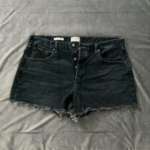 Black Denim Women High Rise Shorts